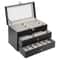 Slot Watch And Glasses Display Box With Glass Lid Tier Organizer 4