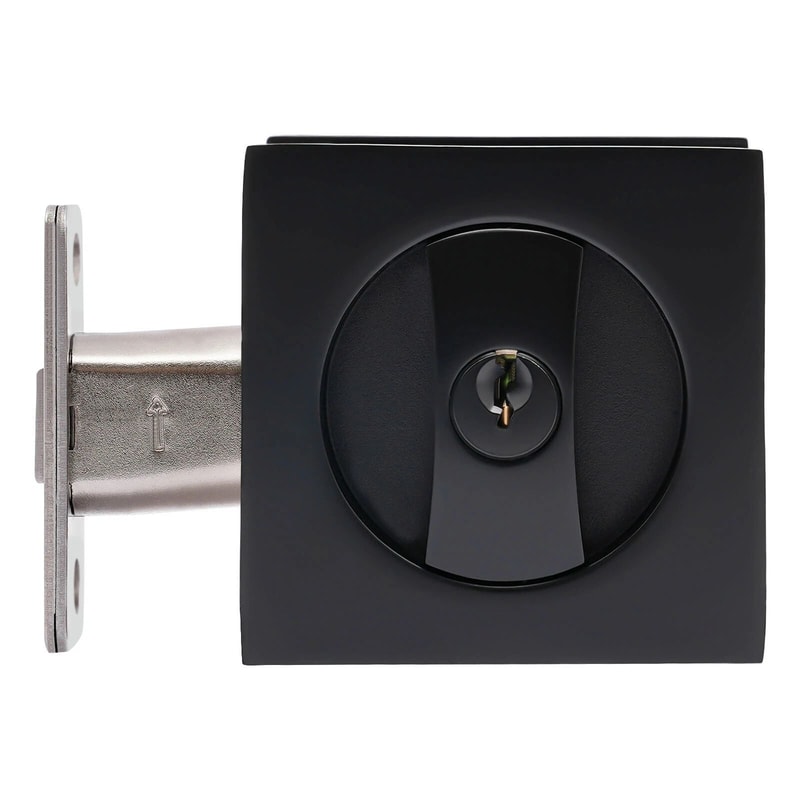 Premium Sliding Barn Door Lock With Pocket Privacy Zinc Alloy Latch 4