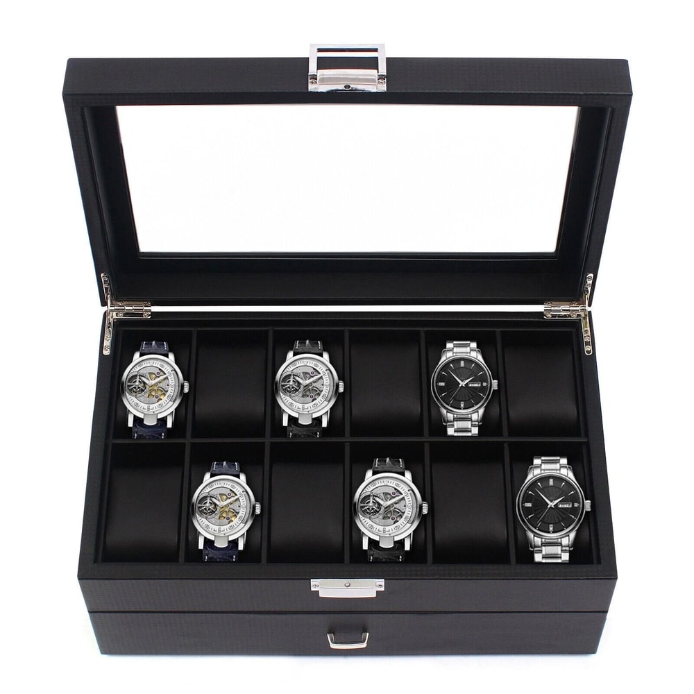 Premium Slot Watch Storage Box Jewelry Organizer Case For Men 2