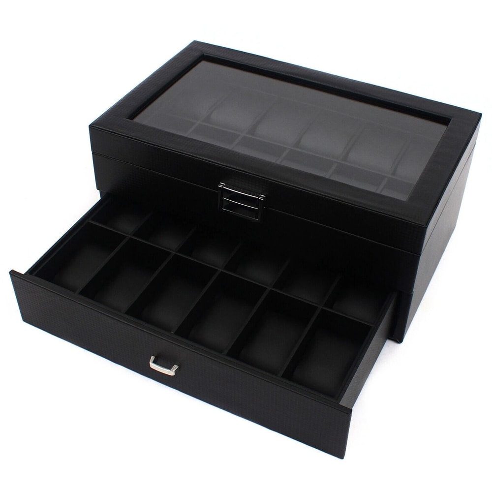 Premium Slot Watch Storage Box Jewelry Organizer Case For Men 4