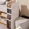 Modern Tier White Bathroom Storage Cabinet With Drawers 2