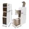 Modern Tier White Bathroom Storage Cabinet With Drawers 6