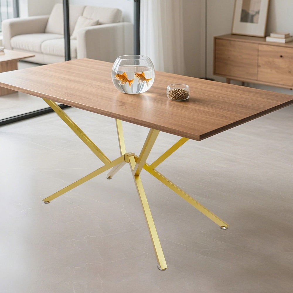 Premium Gold Metal Table Legs Modern Crossed DIY Iron Coffee Desk Support 1