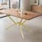 Premium Gold Metal Table Legs Modern Crossed DIY Iron Coffee Desk Support 1