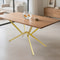 Premium Gold Metal Table Legs Modern Crossed DIY Iron Coffee Desk Support 1