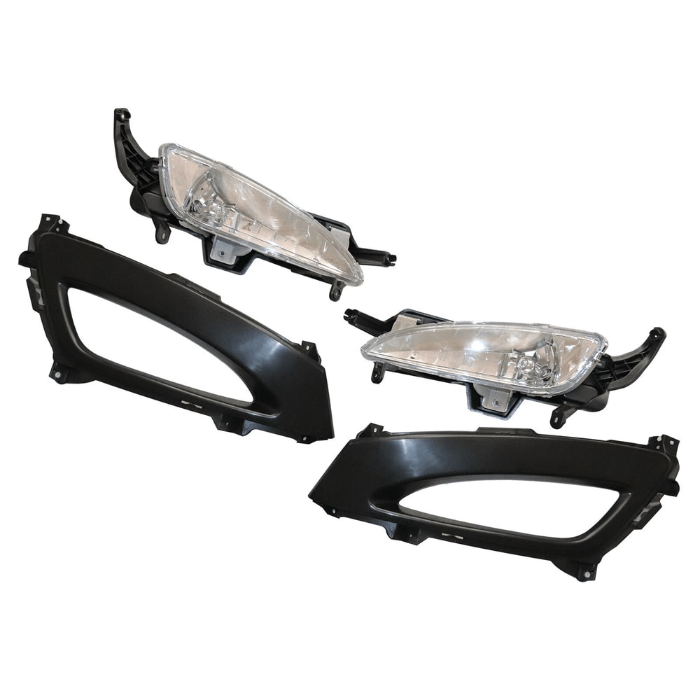 Kia Optima Front Bumper Fog Light Halo Bezel Kit Direct Replacement Fog Lights 15