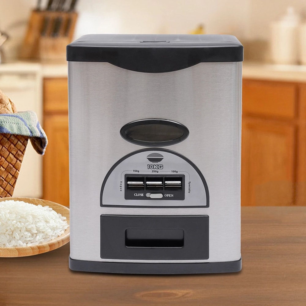 Premium Automatic Rice Dispenser Airtight Grain Storage Container 1