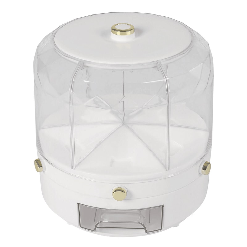 Cereal Dispenser Rotating Grain Container For Rice And Dry Food Storage 5