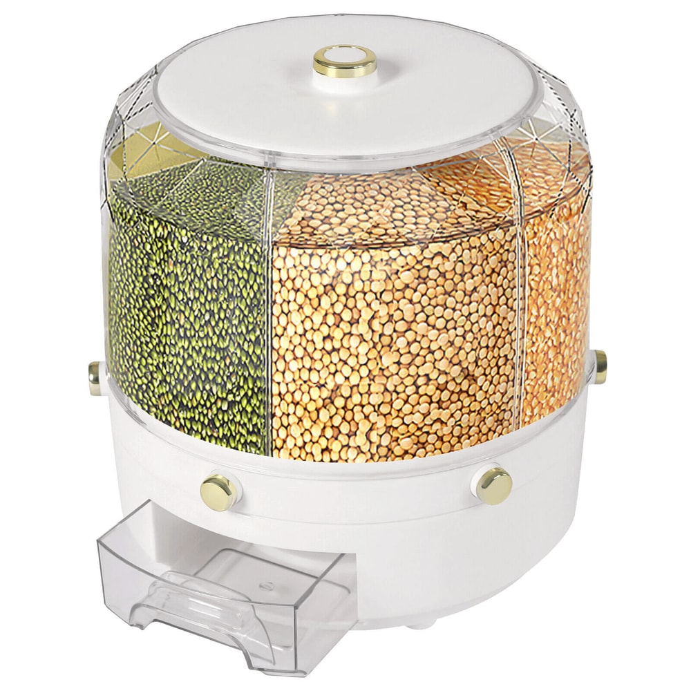 Cereal Dispenser Rotating Grain Container For Rice And Dry Food Storage 6