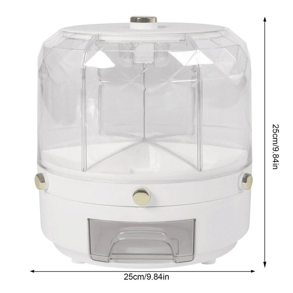 Cereal Dispenser Rotating Grain Container For Rice And Dry Food Storage 9