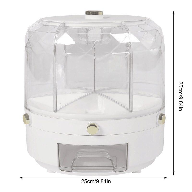 Cereal Dispenser Rotating Grain Container For Rice And Dry Food Storage 9