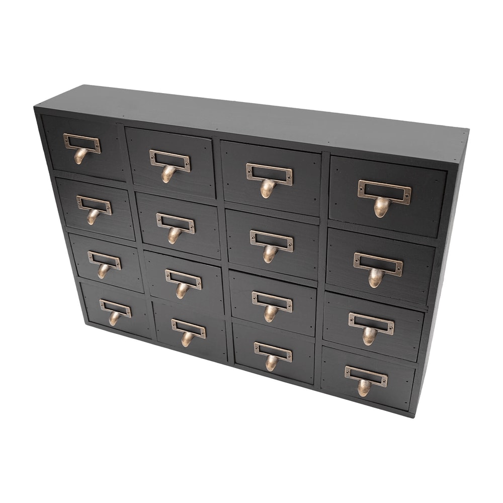 Rustic Drawer Apothecary Cabinet Herb Storage Box Wooden Drawer Organizer 14