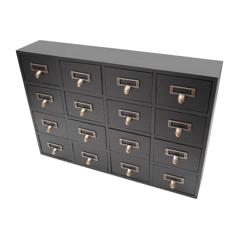 Rustic Drawer Apothecary Cabinet Herb Storage Box Wooden Drawer Organizer 14