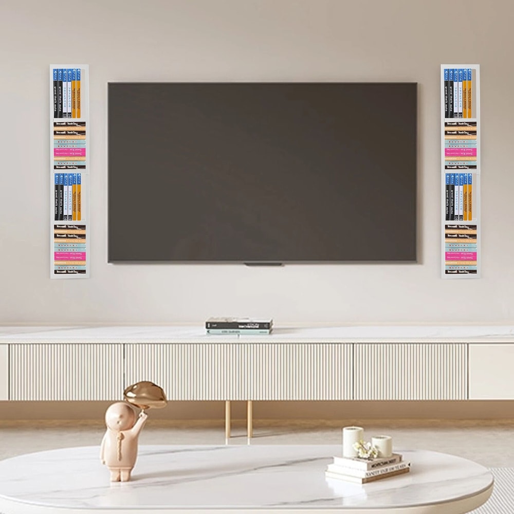Wall Mount Media Storage Rack For CDs DVDs Games And Collectibles 2