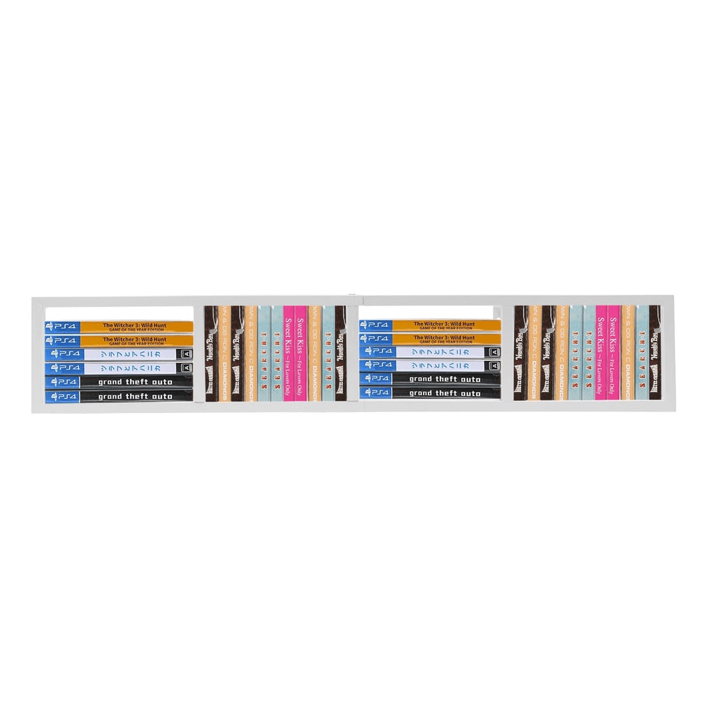 Wall Mount Media Storage Rack For CDs DVDs Games And Collectibles 3