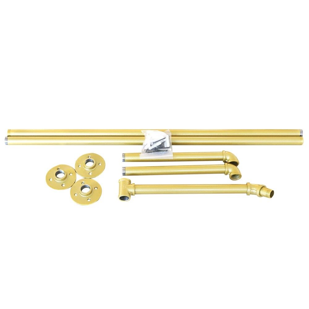 Industrial Pipe Wall Mounted Clothes Rack Metal Garment Rail For Closet And Boutique Display 9
