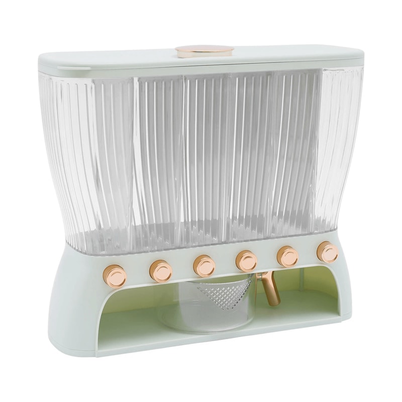 Premium Grid Bulk Rice Storage Container Dry Food Dispenser For Kitchen Organization 12