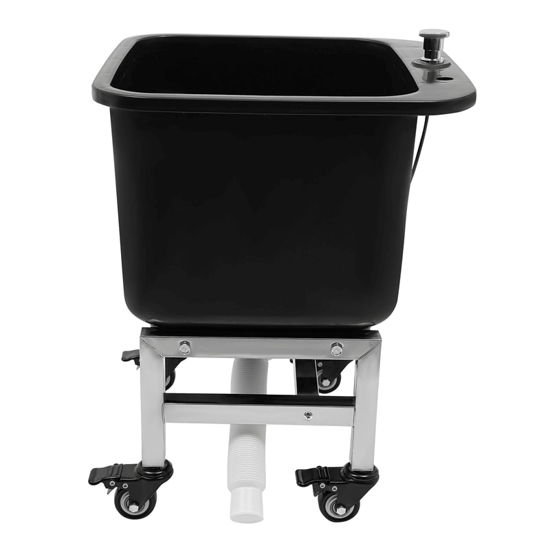 Commercial Floor Mop Sink With Wheels Deep Utility Basin And Pop Up Drain 15