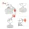 Elegant Green Glass Flower Table Lamp Glass Flower Table Lamp For Bedroom Desk 3
