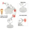 Elegant Green Glass Flower Table Lamp Glass Flower Table Lamp For Bedroom Desk 4