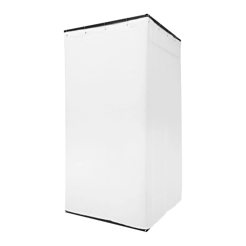 Premium Retail Fitting Room Booth Portable Changing Room With Iron Linen Cloth For Stores And Even 13