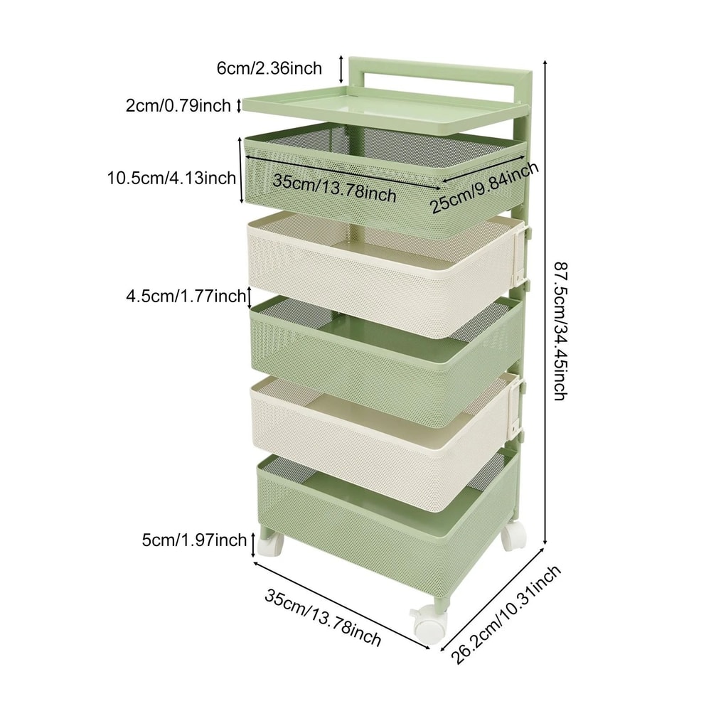 Tier Rotating Storage Rack With Wheels For Kitchen Pantry And Produce 18
