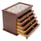 Layer Brown Jewelry Box Organizer With Drawers 11