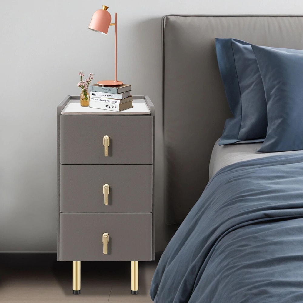 Modern Small Bedside Cabinet With Drawers Narrow Nightstand For Bedroom Storage 18