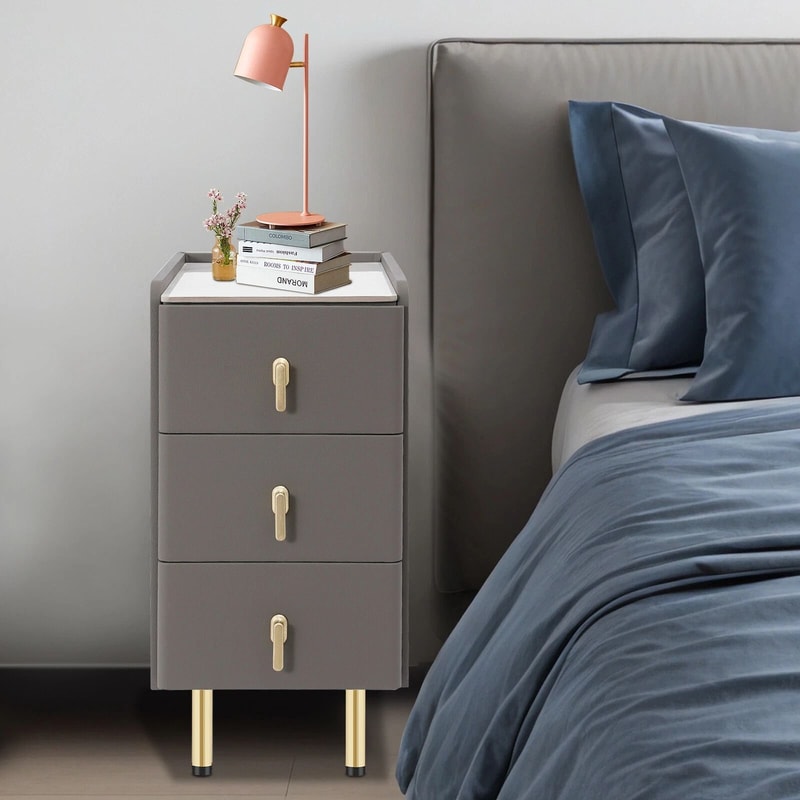 Modern Small Bedside Cabinet With Drawers Narrow Nightstand For Bedroom Storage 18