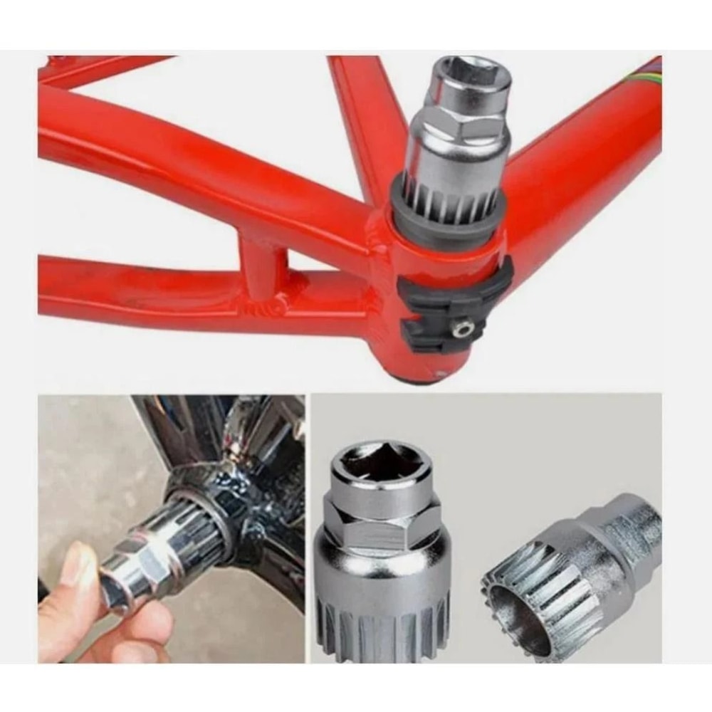 Bike Repair Tool Kit With Chain Cutter Crank Puller And Freewheel Remover 3