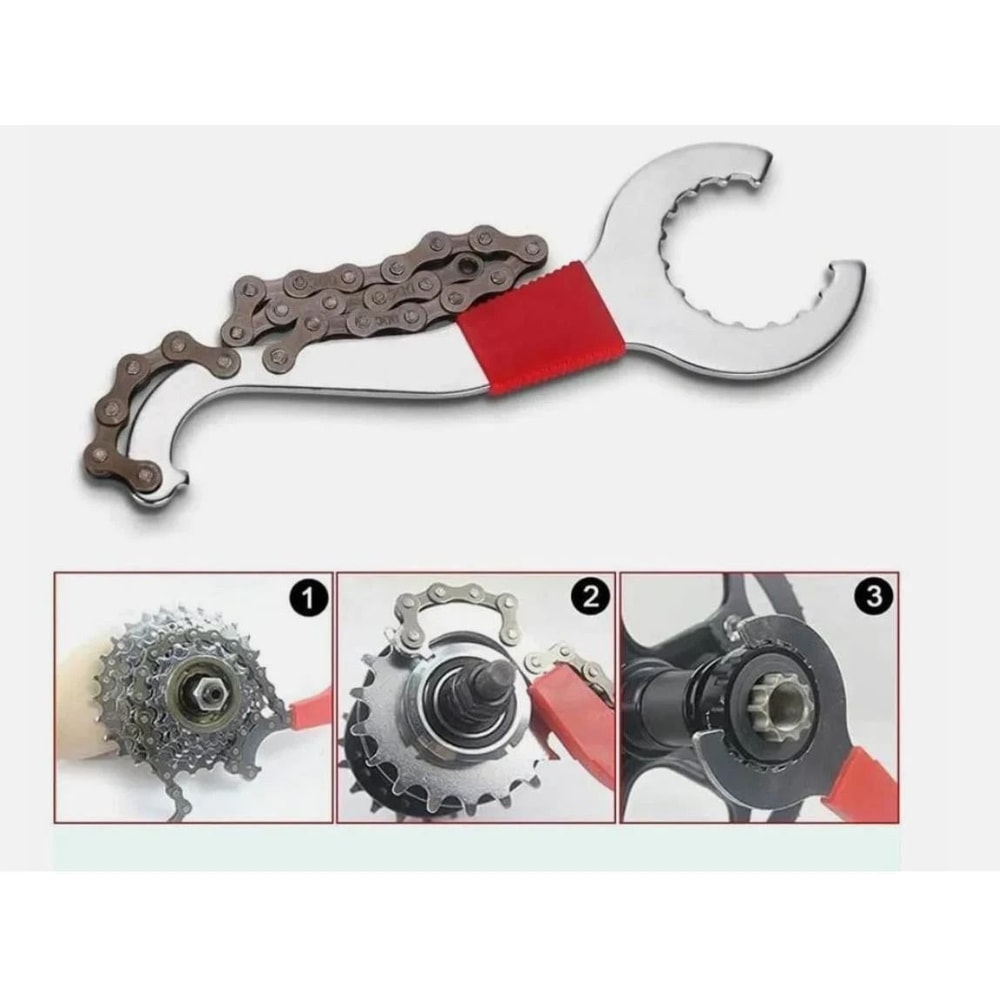 Bike Repair Tool Kit With Chain Cutter Crank Puller And Freewheel Remover 2