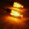 Universal LED Motorcycle Turn Signal Lights Compact Amber Blinkers 3