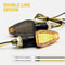 Universal LED Motorcycle Turn Signal Lights Compact Amber Blinkers 7