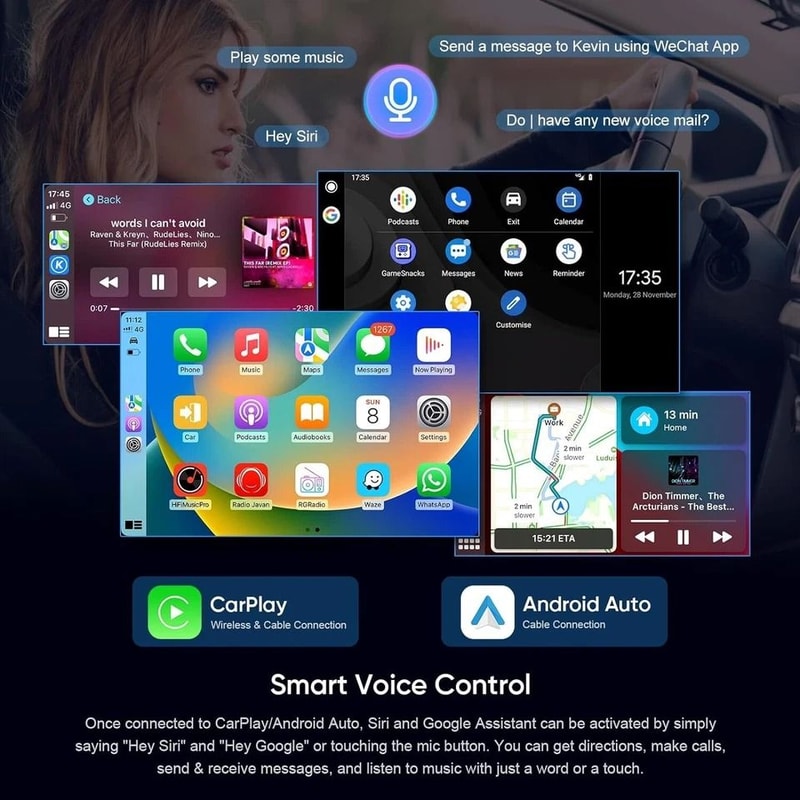 Premium Android Car Stereo With CarPlay GPS Radio For Dodge Ram 9