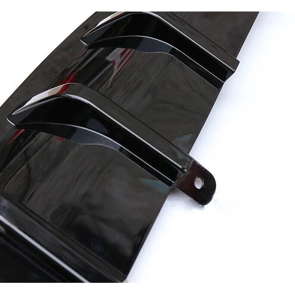 Honda Civic Rear Bumper Diffuser Lip With LED Accent Glossy Black Upgrade 2