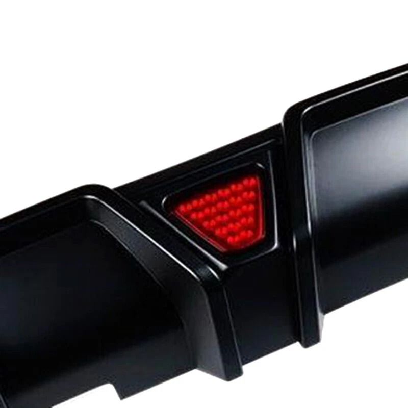Honda Civic Rear Bumper Diffuser Lip With LED Accent Glossy Black Upgrade 1