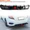 Honda Civic Rear Bumper Diffuser Lip With LED Accent Glossy Black Upgrade 10