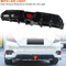 Honda Civic Rear Bumper Diffuser Lip With LED Accent Glossy Black Upgrade 8