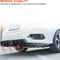 Honda Civic Rear Bumper Diffuser Lip With LED Accent Glossy Black Upgrade 9