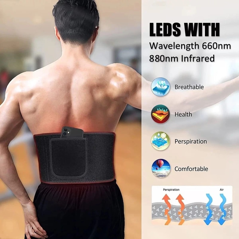 Advanced Red Light Therapy Belt For Pain Relief Dual Infrared Wrap 4