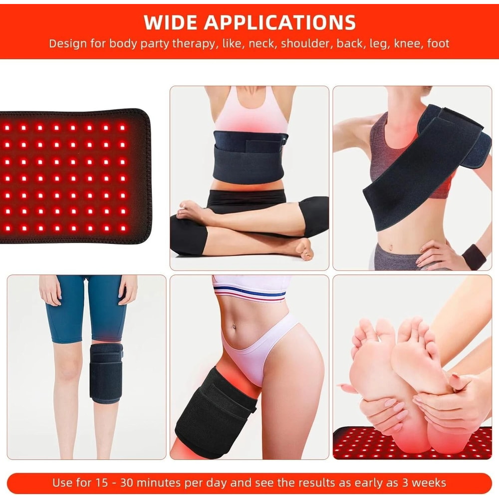Advanced Red Light Therapy Belt For Pain Relief Dual Infrared Wrap 14