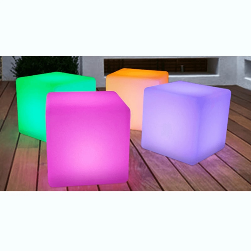 RGB LED Cube Chair Rechargeable LED Cube Seat LED Patio Chair Color Changing Cube Light 5