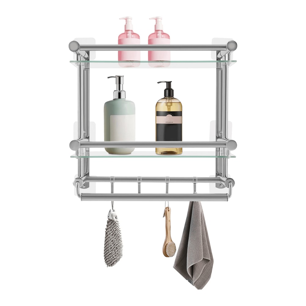 Premium Wall Mounted Tier Shower Caddy Rack Durable Bathroom Storage Organizer 4