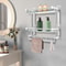 Premium Wall Mounted Tier Shower Caddy Rack Durable Bathroom Storage Organizer 1