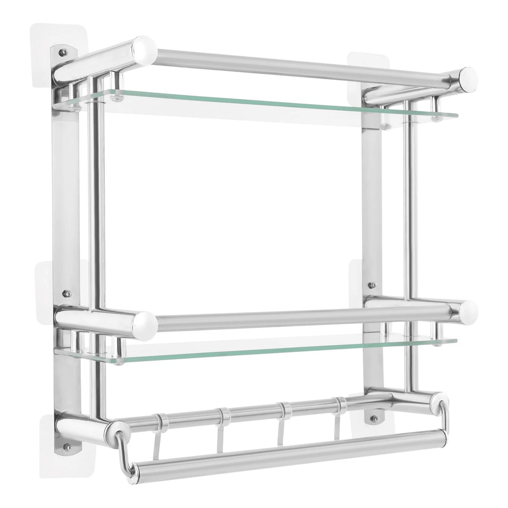 Premium Wall Mounted Tier Shower Caddy Rack Durable Bathroom Storage Organizer 11