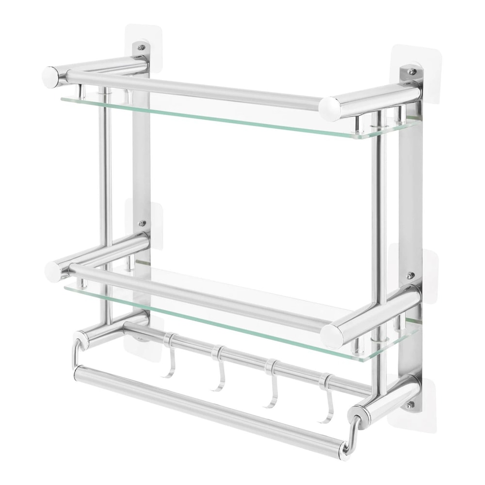Premium Wall Mounted Tier Shower Caddy Rack Durable Bathroom Storage Organizer 7