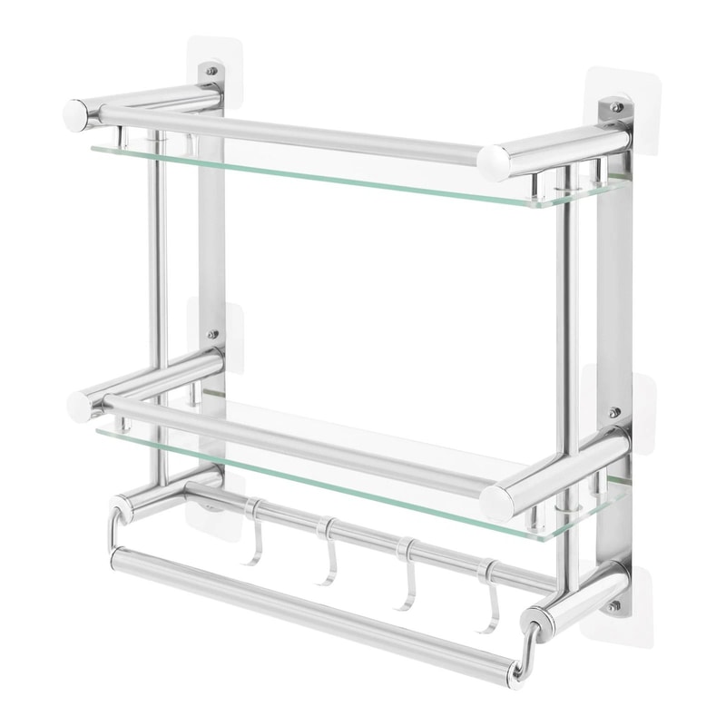 Premium Wall Mounted Tier Shower Caddy Rack Durable Bathroom Storage Organizer 7