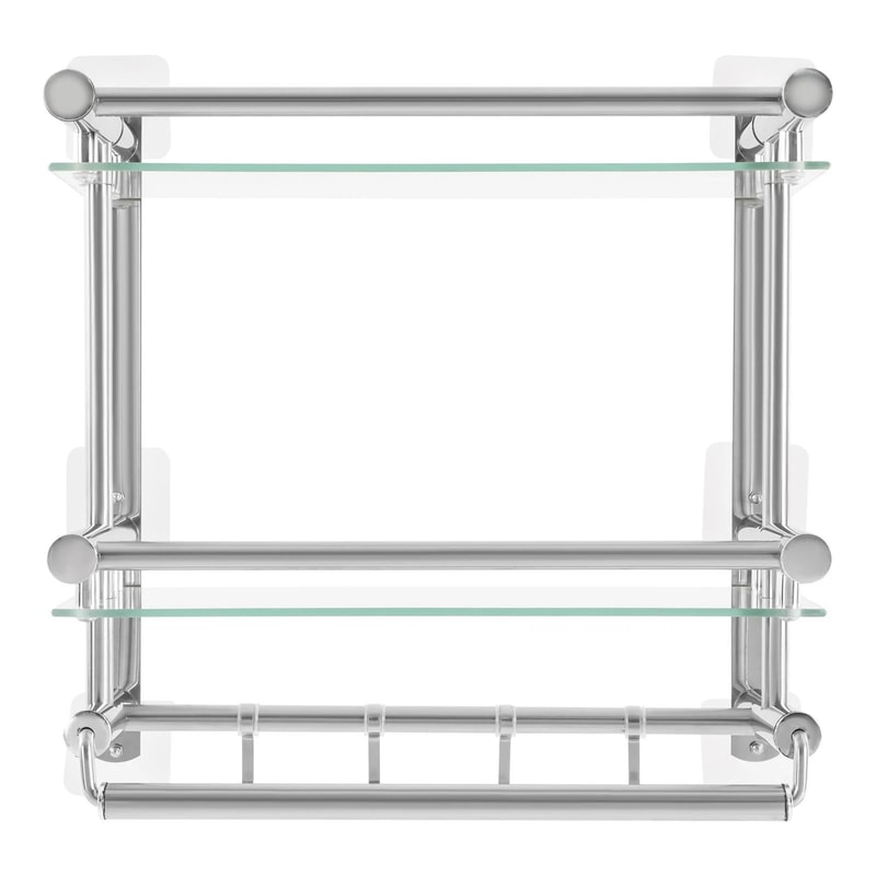 Premium Wall Mounted Tier Shower Caddy Rack Durable Bathroom Storage Organizer 6