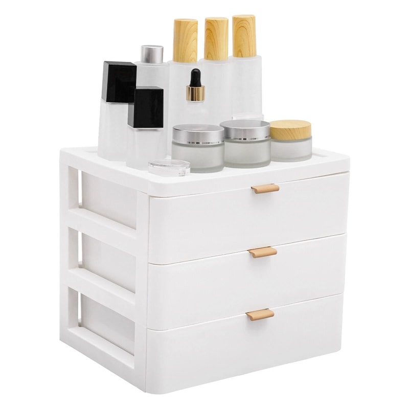 Premium Layer Desktop Jewelry Organizer Drawer Storage Box Space Saving Desk Storage Organizer 19
