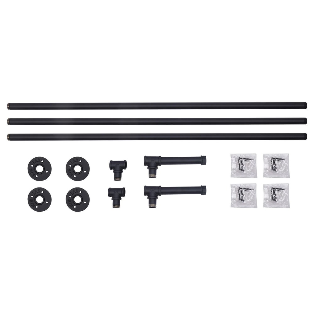 Premium Wall Mounted Handrail Industrial Pipe Handrail In Black Cast Iron 9